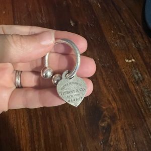 Authentic Tiffany & Co Heart Tag Key Ring